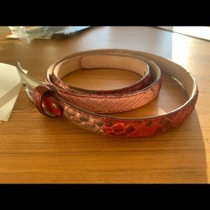 Python leather belt, made in Italy by Manetti